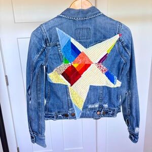 Quilted Denim Jacket Sz S